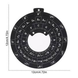 Aluminum Alloy Melody Chord Tool, Circle of Fifths Chord Wheel for Guitar Piano Violin Bass, Sturdy Lightweight Music Theory Education Tool
