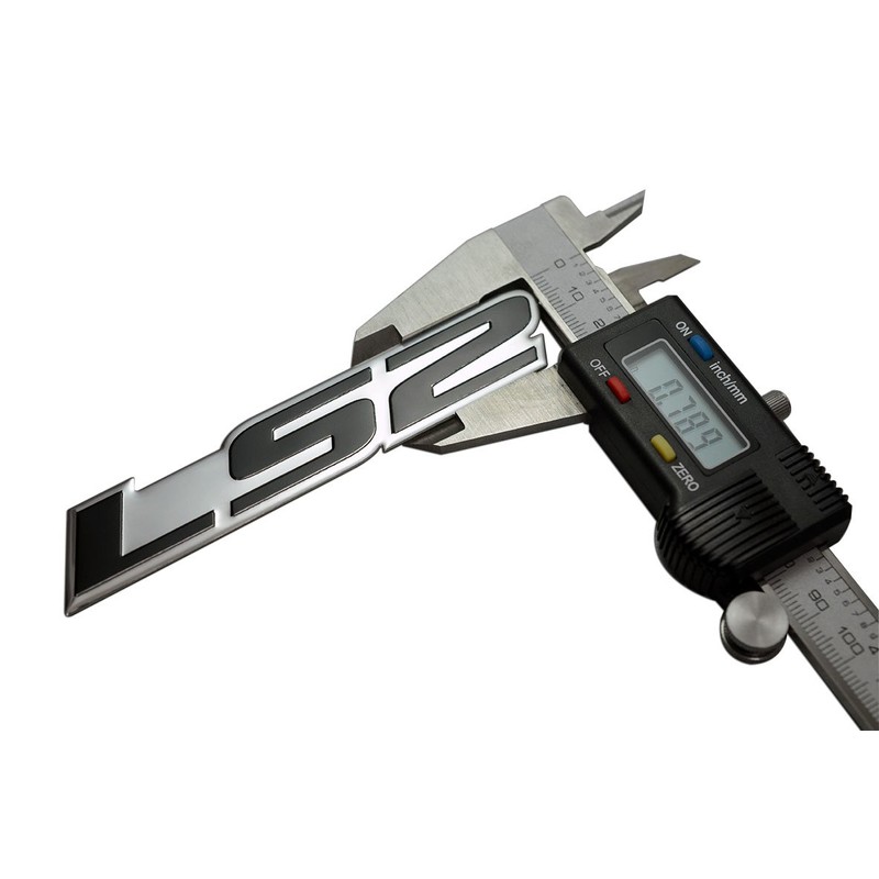 ERPART LS2 Embossed Black on Highly Polished Silver Real Aluminum