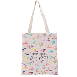 G2TUP Funny Pilates Lover Gift I'd Rather Be Doing Pilates Tote Bag Pilates Life Handbag Pilates Instructor Gift (Be Doing Pilates HB)