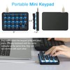 Koolertron 23-Key One-Handed Mechanical Keypad, Blue LED Backlit Portable Mini