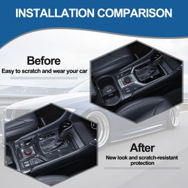 Sekhyna Car Center Console Gear Shift Panel Cover Trim Compatible with Subaru Forester 2019-2024,ABS Carbon Fiber Control Gear Box Shift Knob Panel Frame Trim Accessories 1PCS