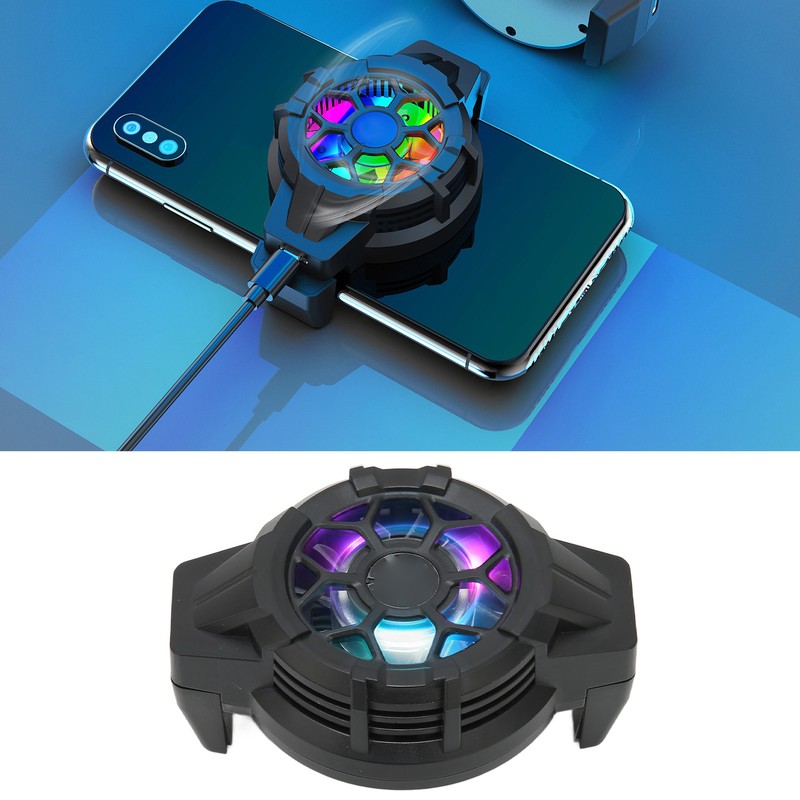 P10 Mobile Phone Semiconductor Cooler RGB Retractable Back Clip Heatsink