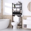 Cozivolife Over The Toilet Storage with 2 Baskets,4-Tier Bamboo Over