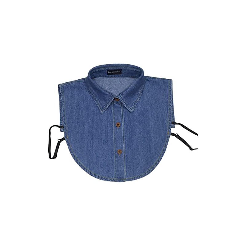 Denim Peaked Fake Collar Detachable Dickey Collar Unisex Stylish Half