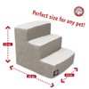 Majestic Pet Portable Pet Stairs, Soft Sherpa Steps Foam Feeling,