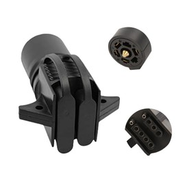 Adaptador de luz para remolque de 7 pines a 4 pines y 5 pines, hoja de 7 vías a enchufe de remolque resistente de 4 y 5 vías, diseño 2 en 1