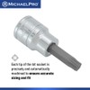 MichaelPro Torx Bit Socket Set, 16-Piece 1/4 Inch, 3/8 Inch,