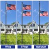 Heavy Duty 14 Gauge 30FT Telescopic Flag Pole,Extra Thick Outside