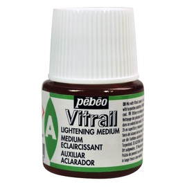 Pebeo 45 ml Vitrail Lightening Medium Stained Glass Effect Glass Paint, Transparent, 051000