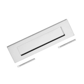 TERF® 250mm X 75mm Traditional Type Letter Plate Polished Chrome 250mm X 75mm (10'' X 3'') Letter Postal Box Cover Plate Including Fixing Screw