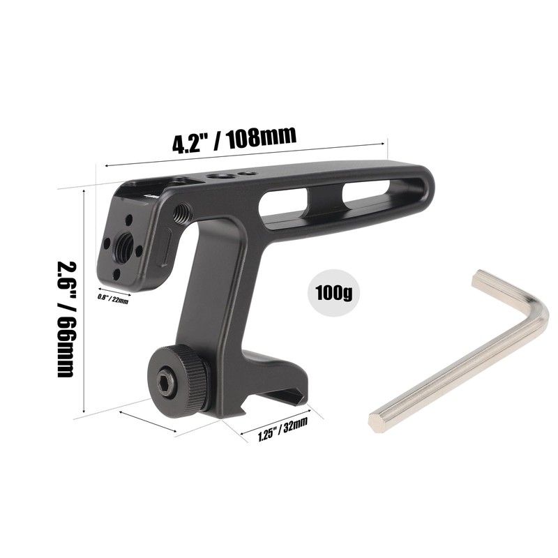 FOTGA Mini Top Handle Grip with 1/4"-20 Screws for Easy