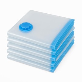 EZONEDEAL 5 Pcs Vacuum Storage Bags for Clothes, Compressed Travel Saving Bags, Perfect for Seasonal Clothes Storage & Travel Luggage Organizer For Home Storage & Organisation (5 X-Large (90x130cm))