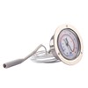 MEASUREMAN Vapor Capillary Flanged Panel Mount Refrigeration Thermometer, 2" Dial,