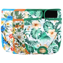 Langsprit Washable Female Dog Diapers (3 Pack) - No Leak Reusable Diapers for Doggy Female in Period - Highly Absorbent Dog Heat Panties with Adjustable Snaps (Floral, Medium)