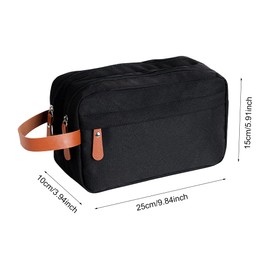 Premium Water-Resistant Oxford Cloth Toiletry Bag for Men and Women, Large Travel Shaving Dopp Kit with Hanging Hook, Multi-Compartment Cosmetic Organizer, Leak-Proof Design