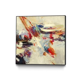Giant Art Canvas  20x20 Positive Energy I Framed in Red