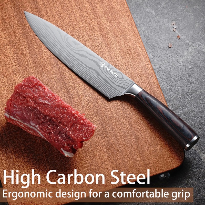 WULEECO Chef Knife 8 inch - Sharp Kitchen Knife High
