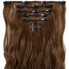 24 Inch Wavy Curly Full Head Clip in on Double