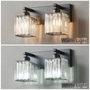 FDPBY Modern Bathroom Vanity Light 2-Lights Modern Black Crystal Bathroom