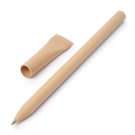 New Living Eco Pens - 100% Plastic Free Biros - Black Ink - Kraft Paper and Stainless Steel - Recyclable & Biodegradable - Eco Stationary Office Supplies- Eco Product (10)
