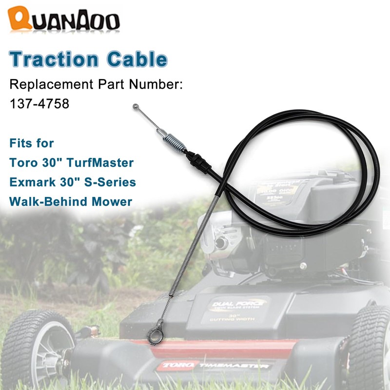 Quanaoo Traction Cable 137-4758 for Toro 30" TurfMaster Exmark 30"