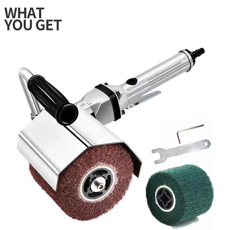 Pneumatic Metal Burnishing Machine,Air Sander Polisher for Wood Stainless Steel