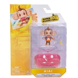 JAKKS Pacific New Sega Action Figure Banana Monkey Ball AiAi with 8 Points of Articulation