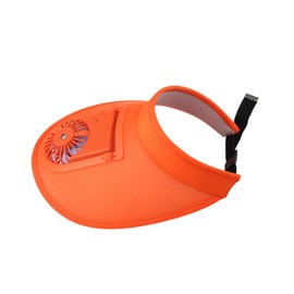 AIXXCUVQ Stylish Fan Hat for Summer Stay Cool and Fashionable Sunscreen ABS Sun Hat Which Is Fashionable and Sunscreen Friendly, Orange red