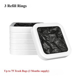 Smart Bin Filling Ring, 3 Counts Durable Garbage Bag Ring with Trash Bags, Garbage Bag Holder, Home Care Supplies for Living Room & Bedroom & Kitchen