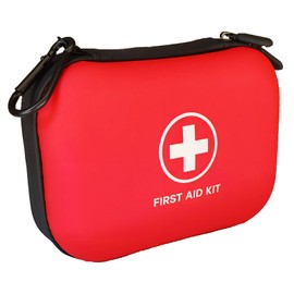 First Aid Kit 196 Piece Waterproof Hard Shell Eva Portable Survival Kit for Home, Camping, Cars, Hiking, Travel, Outdoor, Adventure Emergency Medical Kits (Red)