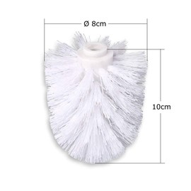 6 Pack Replacement Toilet Brush Head White Brush Head Interchangeable with Toilet Brush White