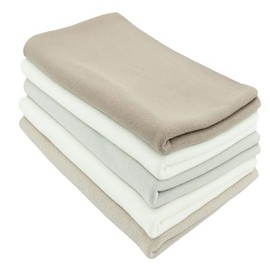 Cotton fabric, cuff fabric, cuffs set, tubular fabric, 95% cotton, 5% elastane, elastic, soft, versatile, 5 x 25 cm x 35/70 cm, natural tones light