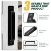 Sliding Barn Door Handles Matte Black, 7''/18 CM Alloy Sliding