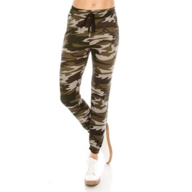 ALWAYS Women Drawstrings Jogger Sweatpants - Super Light Skinny Camo Soft Pockets Pants US M (Tag L/XL)