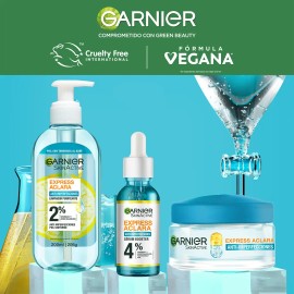 Kit Anti Imperfecciones Express Aclara Garnier Limpiador Facial Sérum Crema Hidratante Matificante