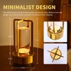 2 Pack Crystal Lantern lamp with Touch Dimming, Rechargeable LED