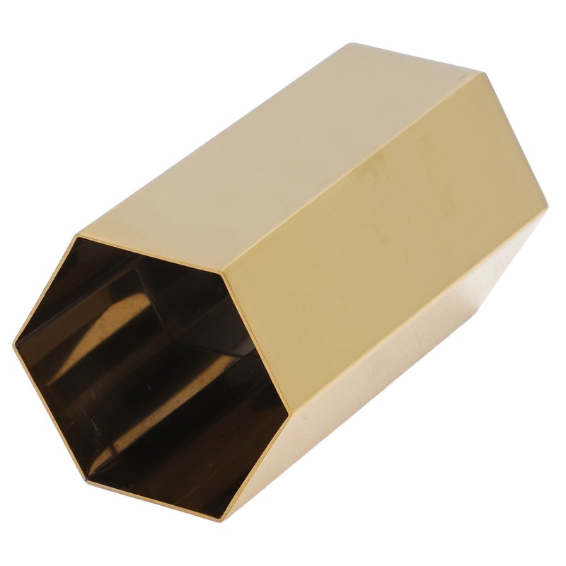 Pen Holder Hex Stainless Steel Gold Electroplating Durable Glossy Corrosion