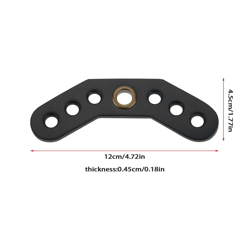 eMagTech 4-Piece Black Leather Bow Yoke with Metal Grommet Bow