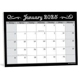 Magnetic Calendar for Refrigerator, 2025-2026, 2 Years - 7.25 x 10 inches (Chalkboard)