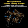 HIKEMAN Reflective Tent Rope Guyline - 4M Camping Guide Ropes,4mm