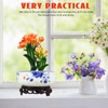 YARNOW Ceramic Bowl Hydroponic Planter Water Lily Bowl with Stand