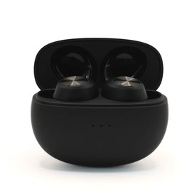 TRON TECH XY12 Premium Bluetooth Earbuds with Wireless Charging Case, Waterproof Stereo Headphones, in Ear Built in Mic Headset, Premium Sound with Deep Bass, White Silver for iOS Android (Black)