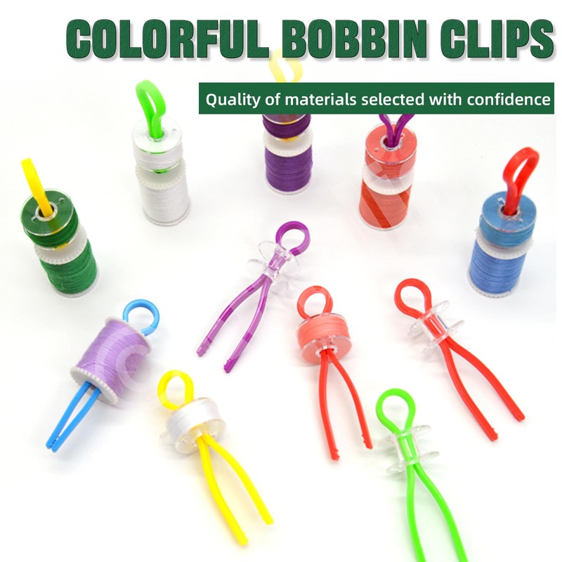 Keadic 154Pcs Bobbin Thread Buddies Set Contains Color Thread Clips