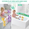 Aqqwxyq Bathtub Splash Guard, Silicone Tub Splash Guard with Hand