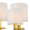 LAMPWELL MEMO Clip-on Chandelier Fabric Lamp Shades,Set of 6,Small Drum,5.2"×5.2"×H5.2",Linen,