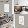 BESTTEN [10 Pack] Midsize Screwless Wall Plate, USWP4 Glossy Off