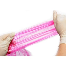 Veterinary Gloves, Pack of 40 Extremely Stretchy Soft Plastic Film Gloves, Veterinary Examination Artificial Insemination Gloves, Disposable Gloves, Household Cleaning, Arm Protection (Red)