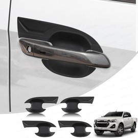 JHCHAN Door Handle Cover for Isuzu D-Max, 2025+ Facelift V-Cross DL40 DL20 Utility Exterior Car Door Handle Bowl Protector Scratch Guard, for Isuzu Dmax Accessories (4PCS Matte Black)
