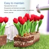 Artificial Tulips Flower Ornament 1:12 Doll House Garden Decor Simulated