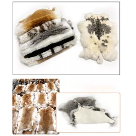 Unbranded 5Pcs Real Rabbit Skin Pelts Fur Hides Soft Tanned Leather DIY Craft Color Random